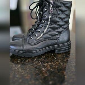 Black Quilted Women's Boots